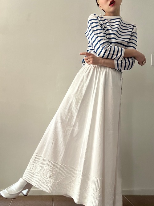 1920-30s Antique French Cotton Skirt