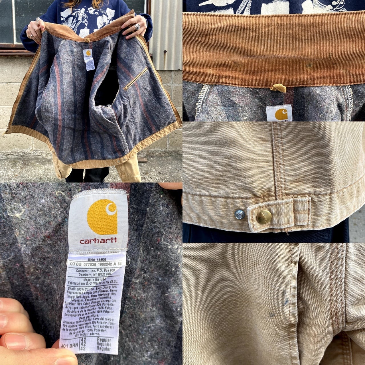 USA製 Carhartt カーハート デトロイトジャケット メンズL相当 古着 