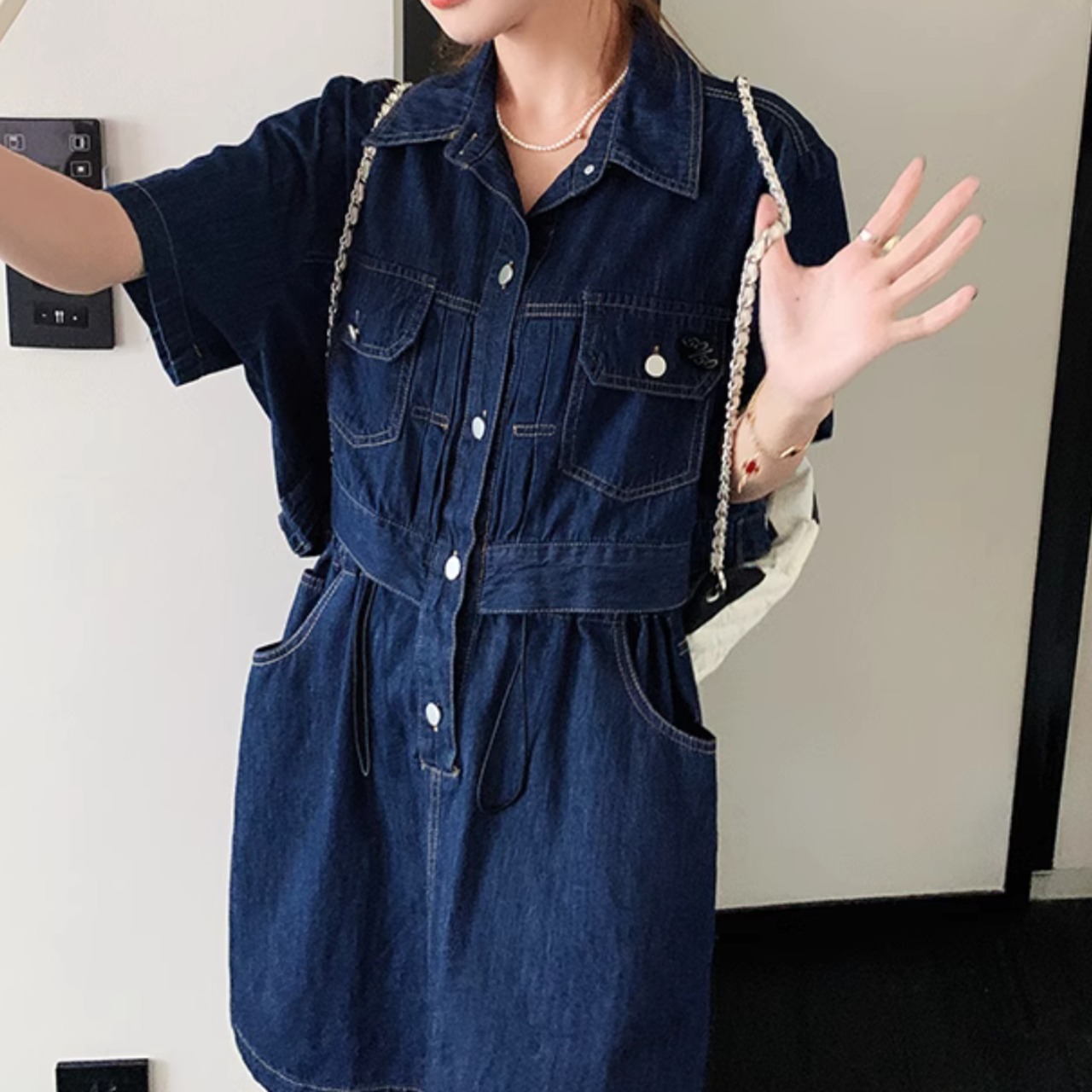 Workwear Denim Dress 5079