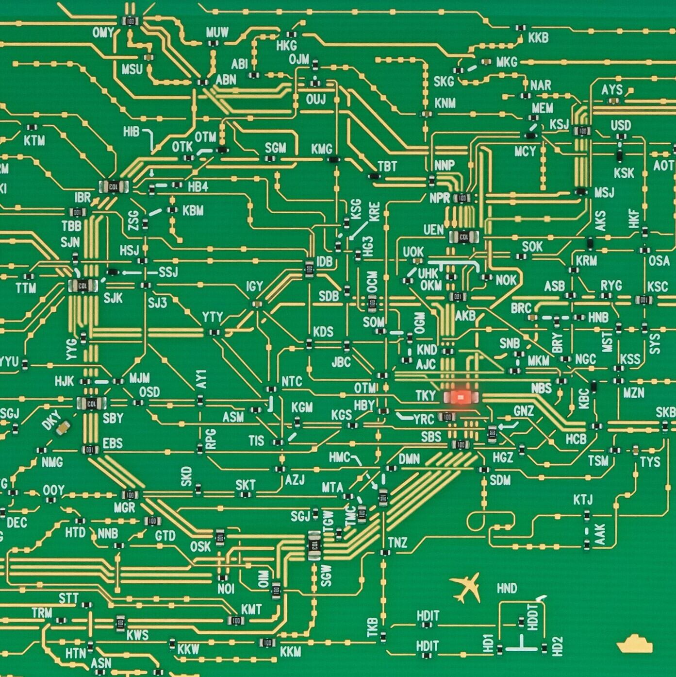 FLASH 東京回路線図 iPhone 13 Pro Max ケース | PCB ART moeco