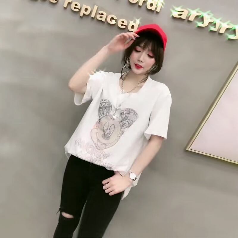 Tシャツ シャツ ルーズ薄手サマー 夏物 ミックスインファッション91576836056