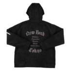 CORDUROY TEXTILE ZIP-Hoodie -Black