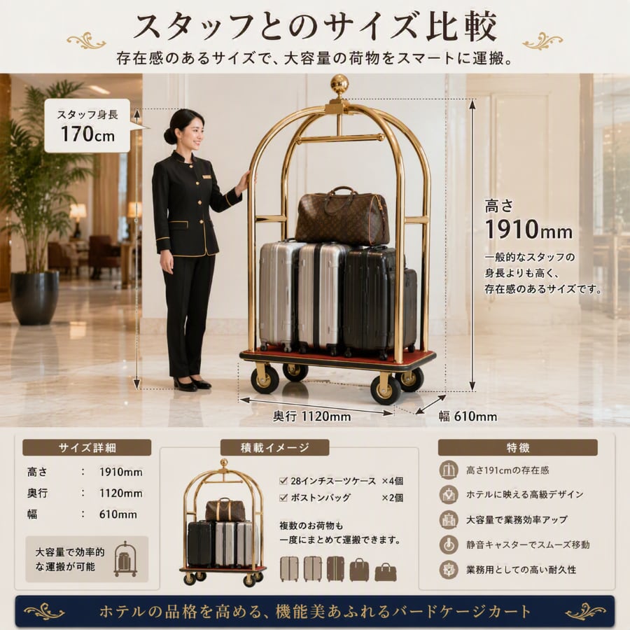 ホテルカート バゲジカート バードケージワゴン バゲージカート