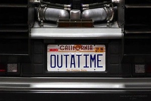 Back to the Future ナンバープレート（OUTATIME/CALIFORNIA)