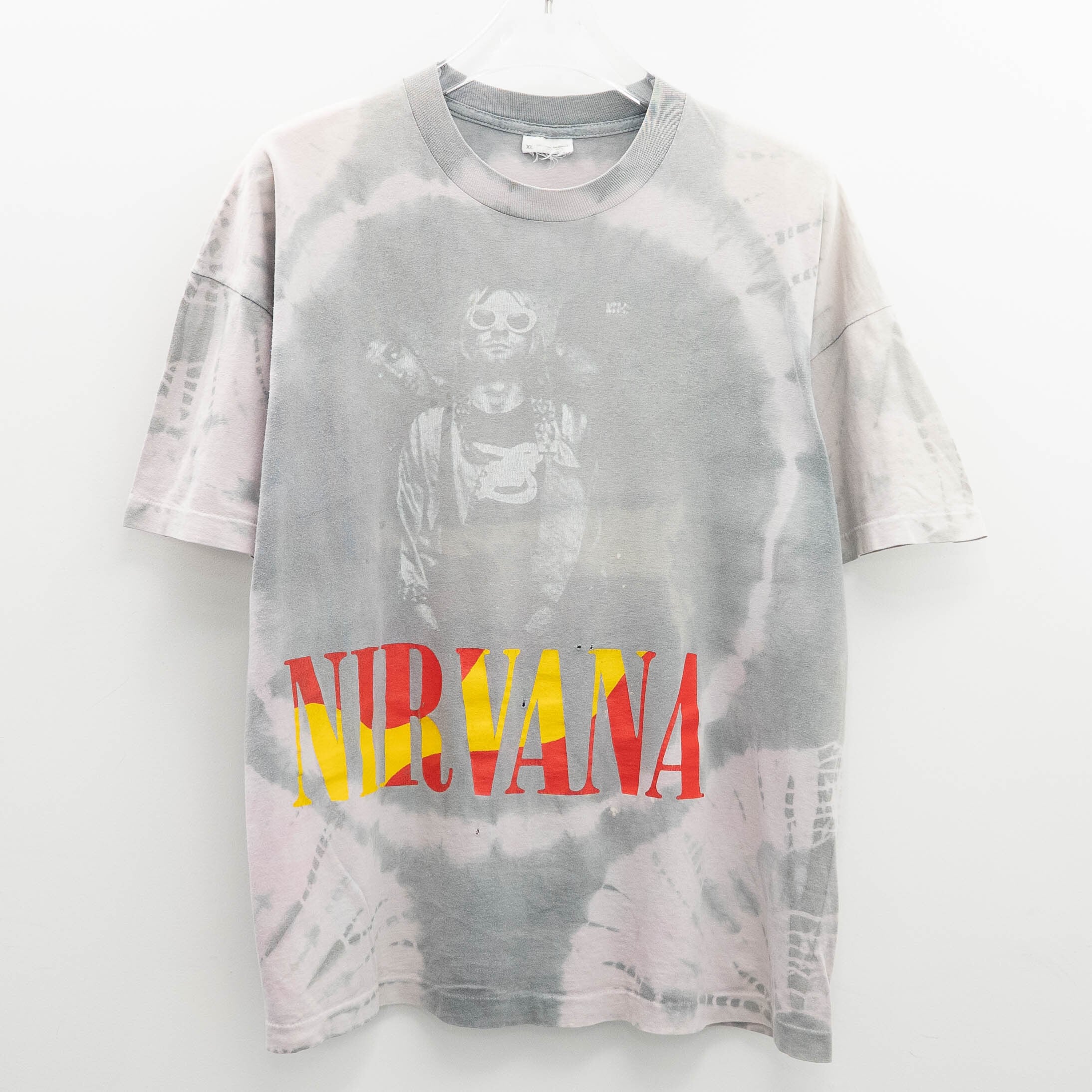 Nirvana " Portrait Kurt Cobain R.I.P Tie-Dye " Cut Tag XL 【A8-678】