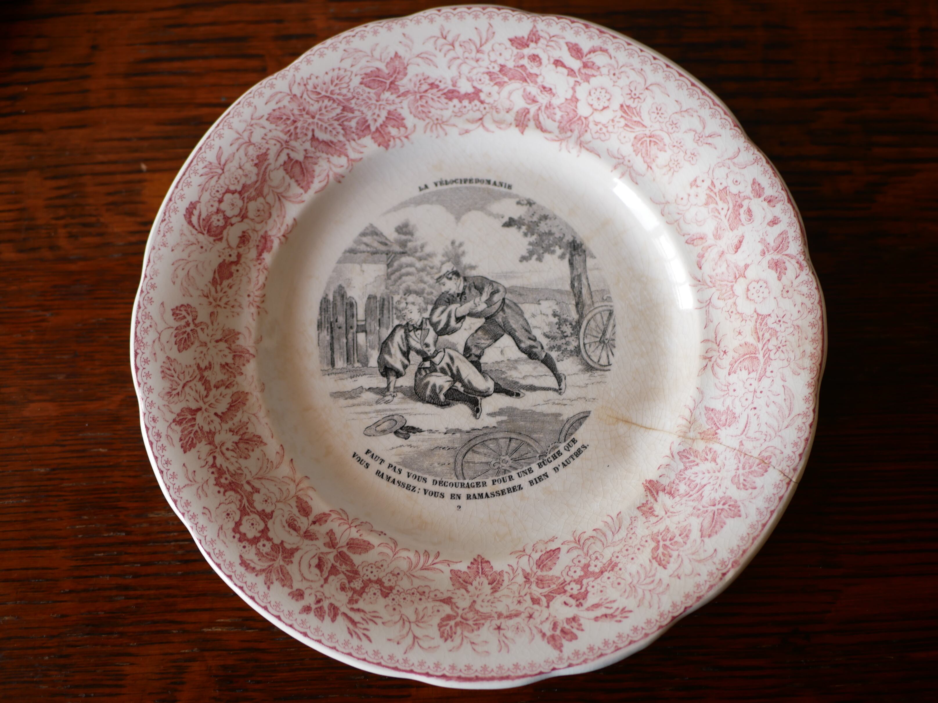 2. Creil et montereau グリザイユプレート クレイユモントロー