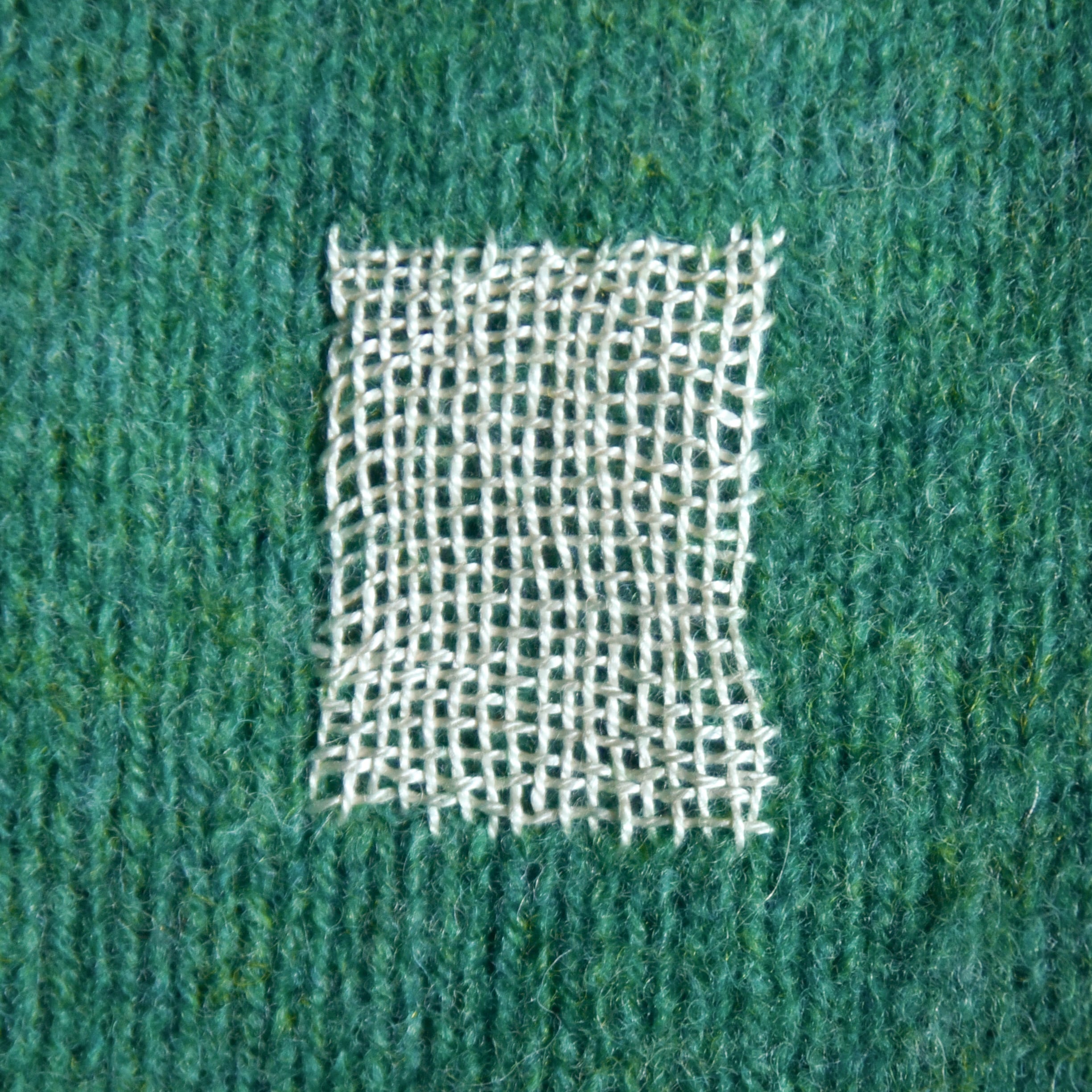 BRICK Shaggy Dog Shetland Wool Knit Sweater Crew Neck EVER GREEN