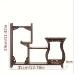 ディスプレイラック 木製 コレクションラック リビング デスク 置物 レトロ ヴィンテージ おしゃれ 北欧