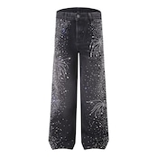 【1番人気】ラインストーンデニムパンツ【sug42】