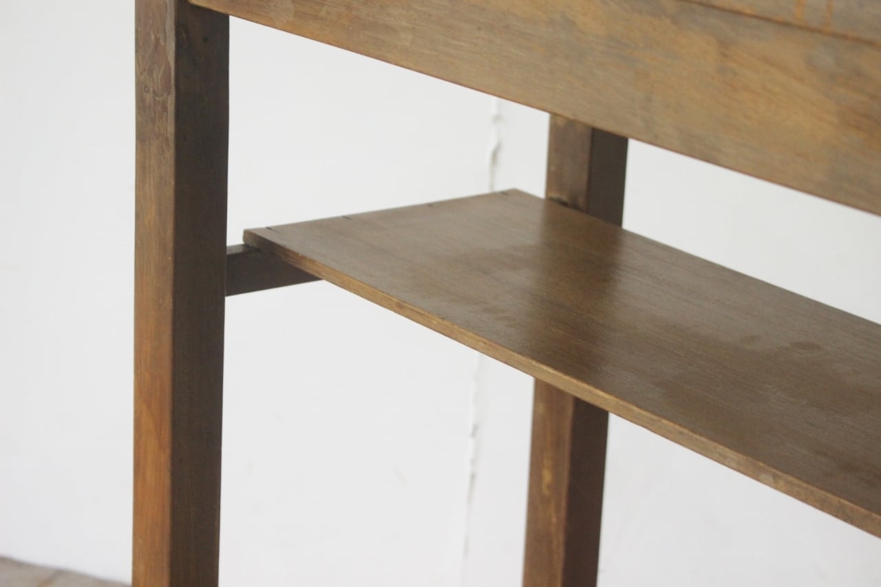 レトロ 作業台 花台 飾り台 展示台 テーブル 机 ラワン材 ナチュラル