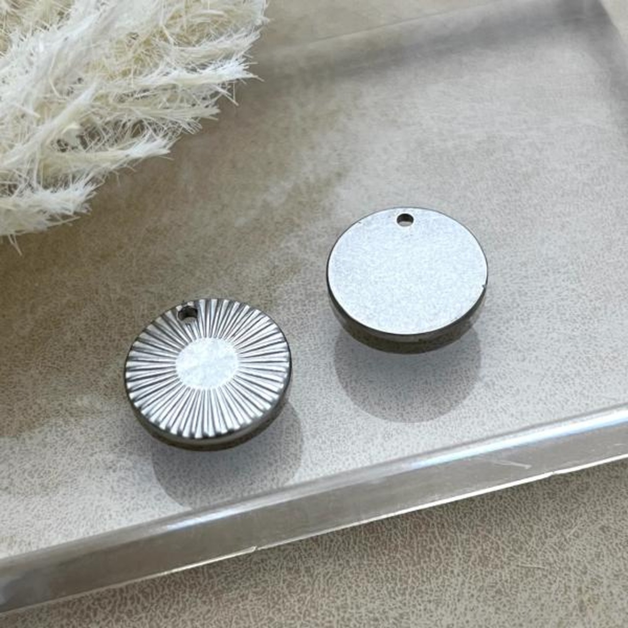 ステンレス製サークルサン太陽チャーム /ネックレス/ブレスレット