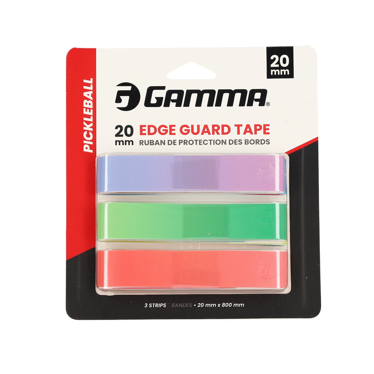 PICKLEBALL PADDLE EDGE GUARD TAPE 20ｍｍ（Multicolor Ombre/メッセージ入り 3カラー）（3個入り）【1E80589】