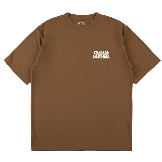 STANDARD CALIFORNIA スタンダードカリフォルニア SD Tech Dry Logo Tシャツ ブラウン