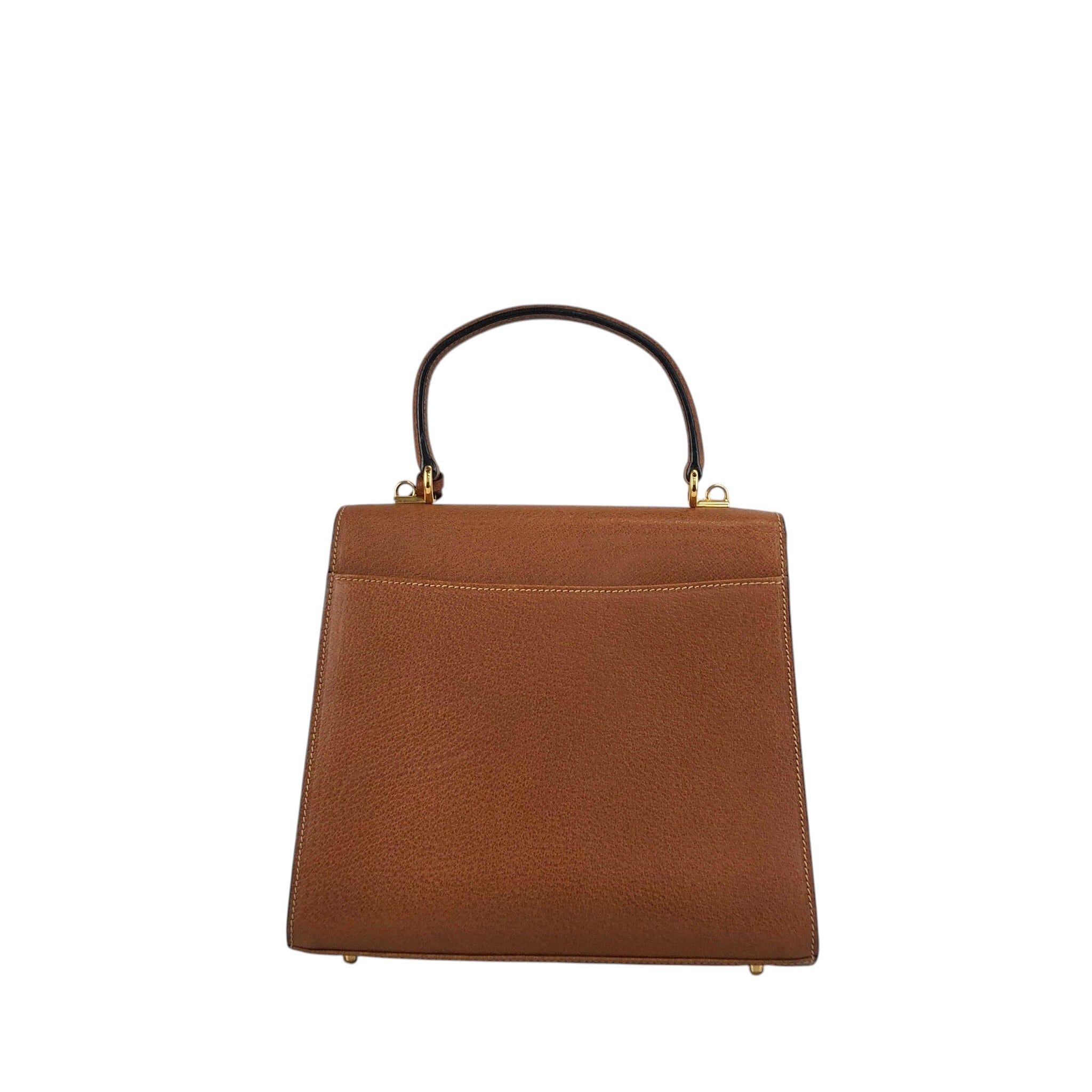 GUCCI グッチ レディロック ショルダーバッグ ブラウン レザー 2WAY