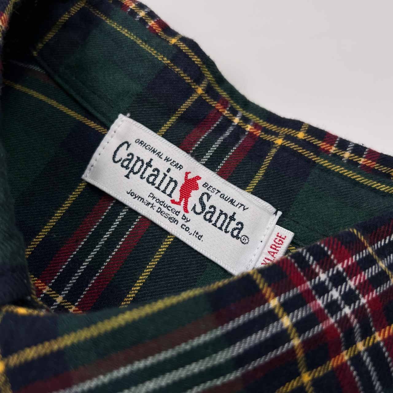 CAPTAIN SANTA キャプテンサンタ 刺繍入り チェック柄 BD 長袖 ネルシャツ サイズ XL /マルチ系