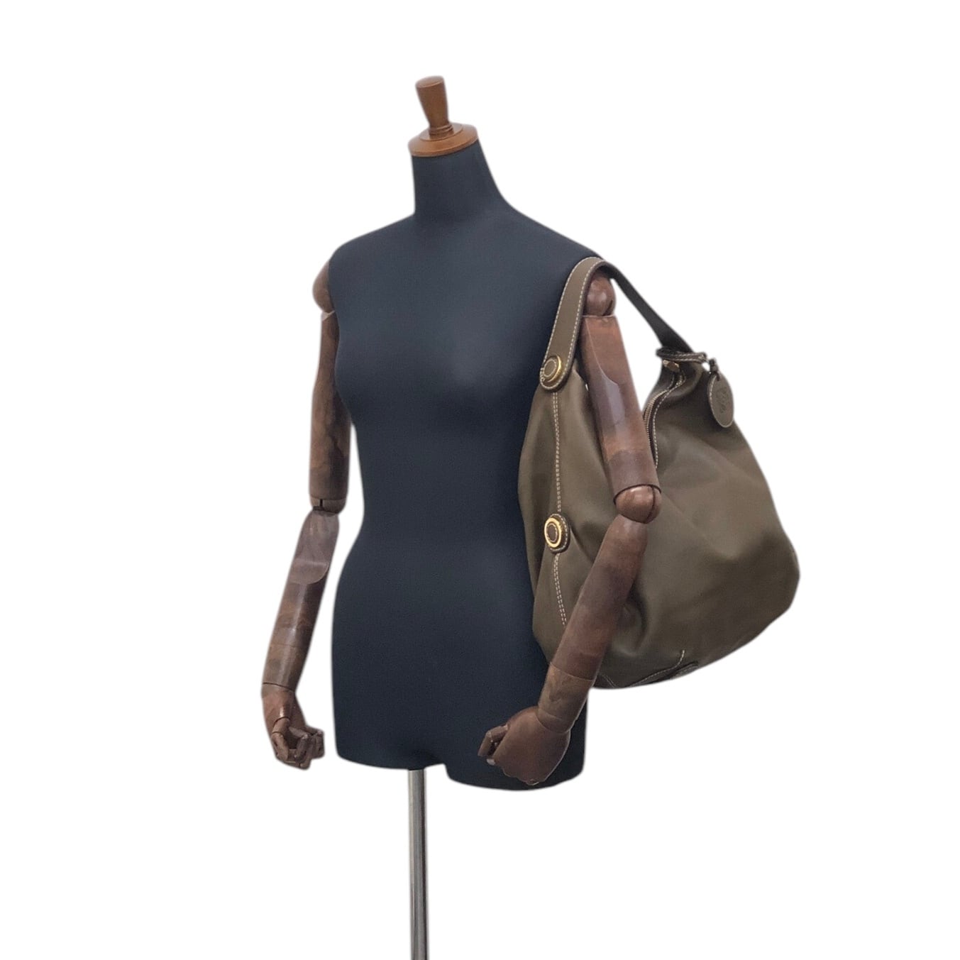 LOEWE ロエベ ショルダーバッグ ブラウン ロゴ レザー ワンショルダー