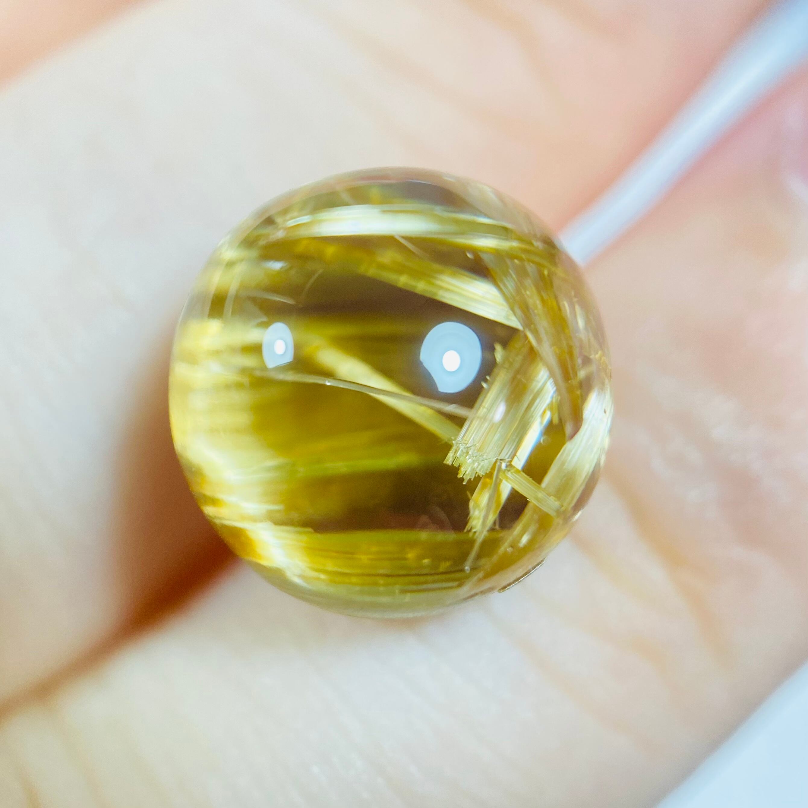 キンノキノコ　ルチルインクオーツ