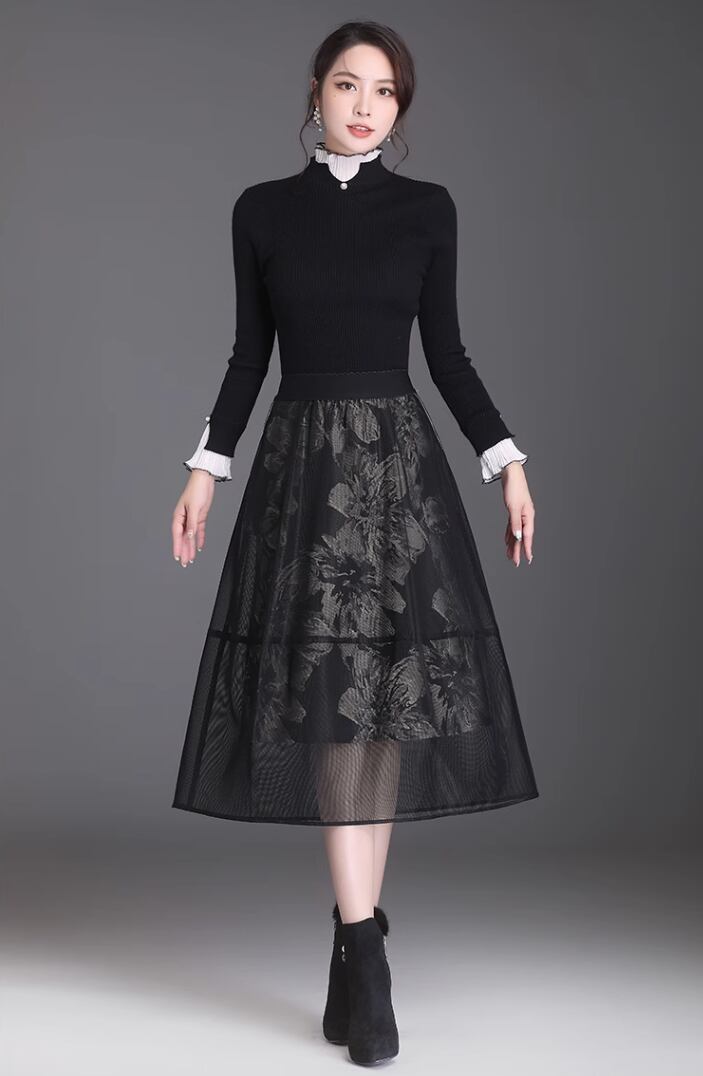 ワードスカート スカート ボトムス ミモレ ミモレ丈 ストレート Aライン アシンメトリー レース ハイウエスト 透け感 シースルー 大人可愛い カジュアル 大人 おしゃれ お洒落 レトロ 大人女子 個性的 花柄 フラワー 春 秋 レディース 女性用 デート お出かけ 女子会 お泊まり 休日 イベント 普段使い ファッション コーデ スタイル インスタ映え サイズ M L XL 2XL 3XL 黒 ブラック