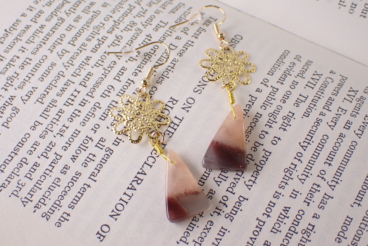 アベンチュリンピアス　16.4ct　[C9‐192]