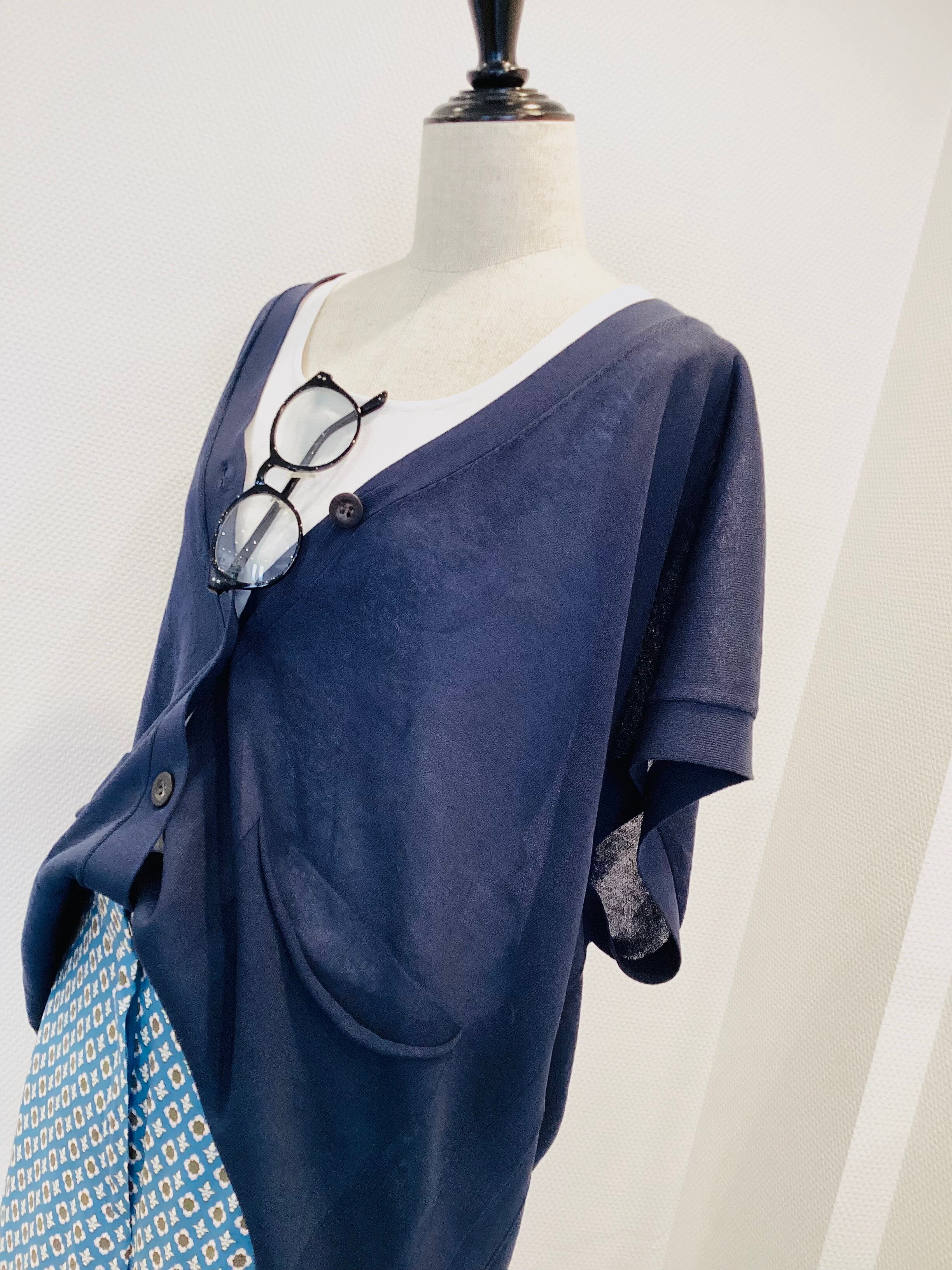 リネンライクミドル丈ニットジレ【Instagram配信中】