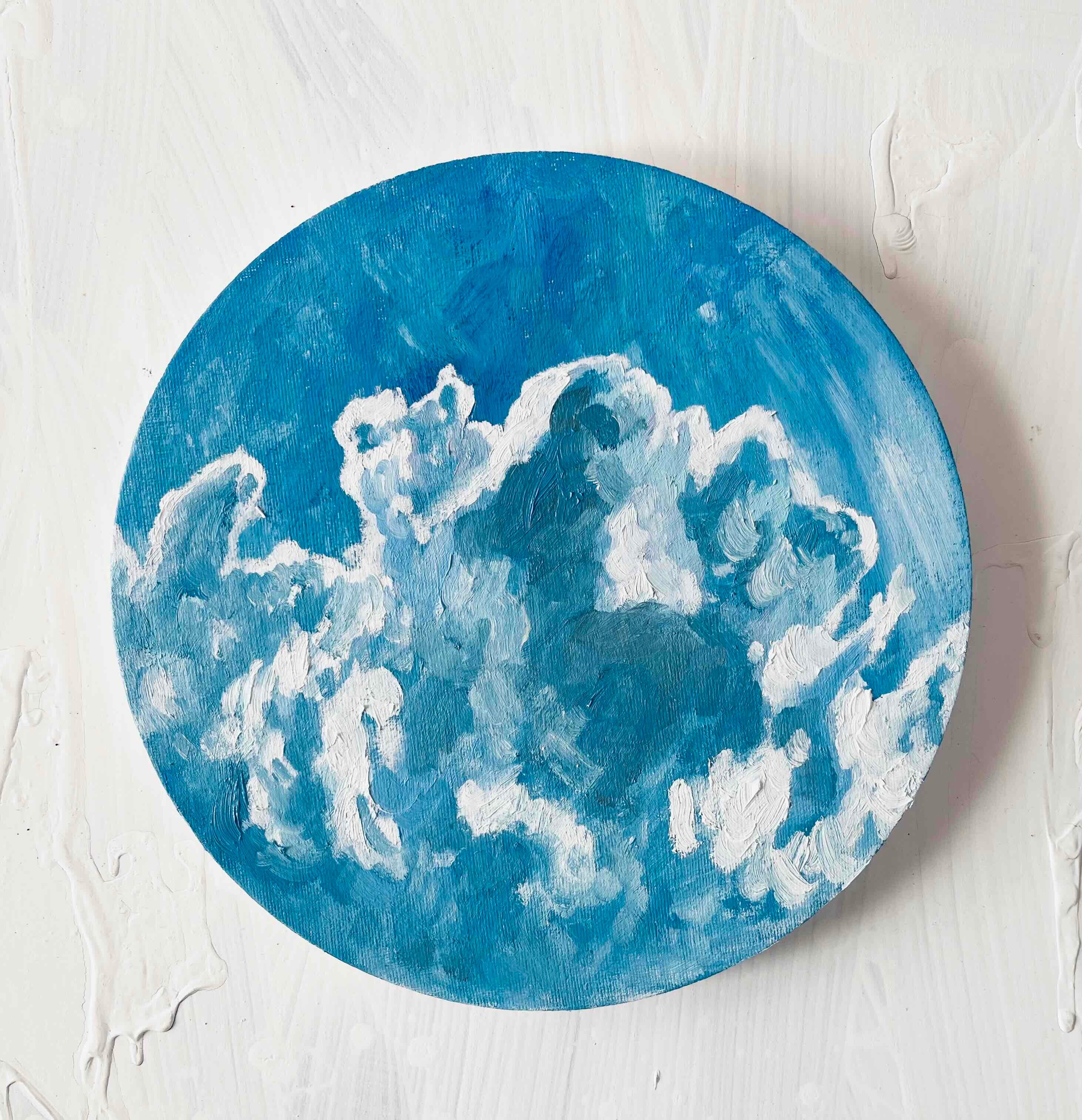 油彩画 原画「キラメク木漏れ日」アート 絵画 32×41㎝ F6 キャンバス