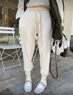 【新作5%OFF・3日間】Chunky Rib-knit Joggers_2colors