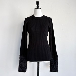 〈SELECT〉シャギーフィンガーリブニット 562-25610