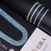 【Ice135】Blue Moissanite Tennis Chain Bracelet(3mm)