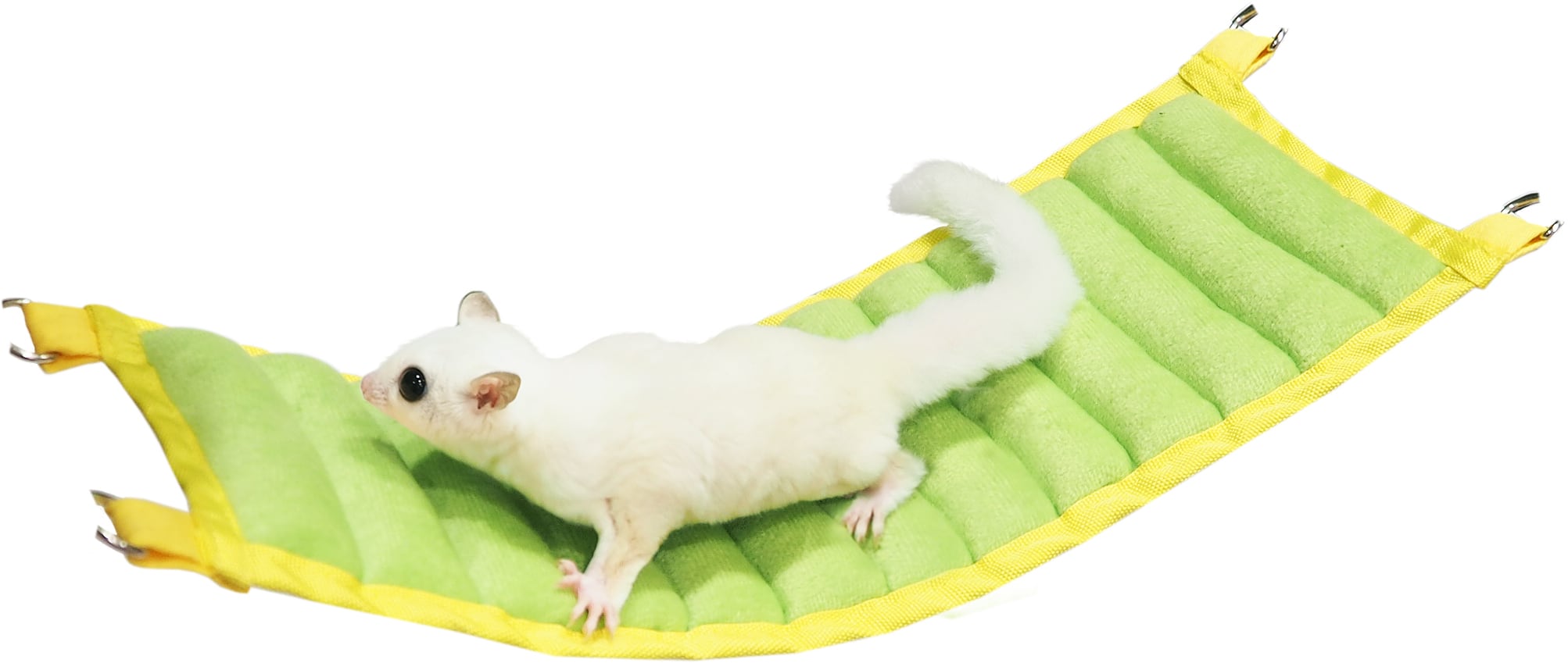 【小動物用品】もこもこワイドつり橋 グリーン/ベージュ