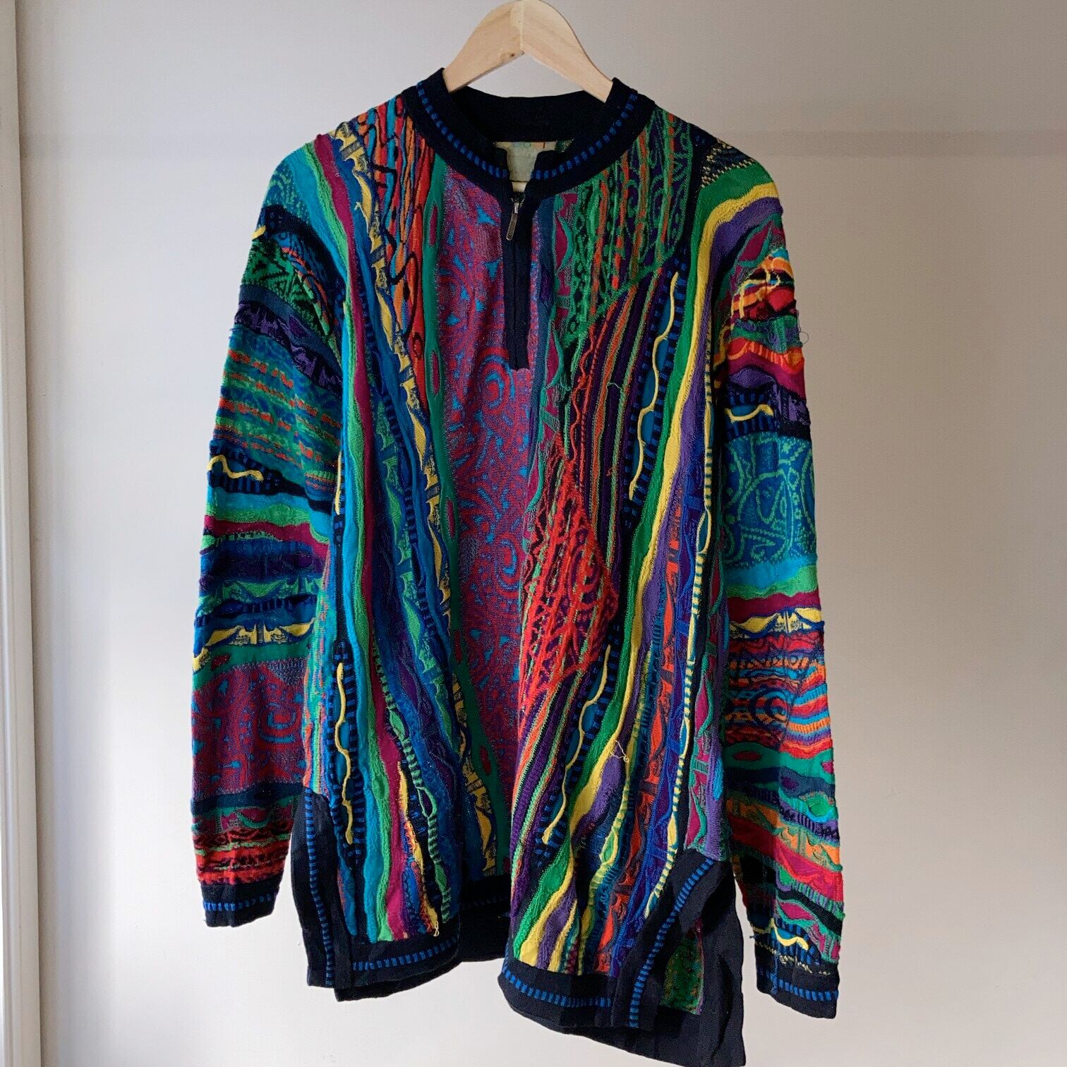 2021スペシャル入荷❗️】90's~ COOGI ハーフジップ 3Dニット