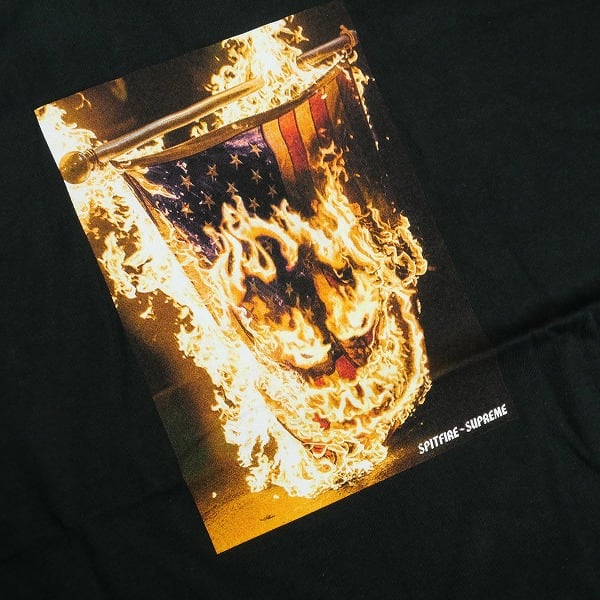 Size【M】 SUPREME シュプリーム ×Spitfire 26SS Flag Tee Black T