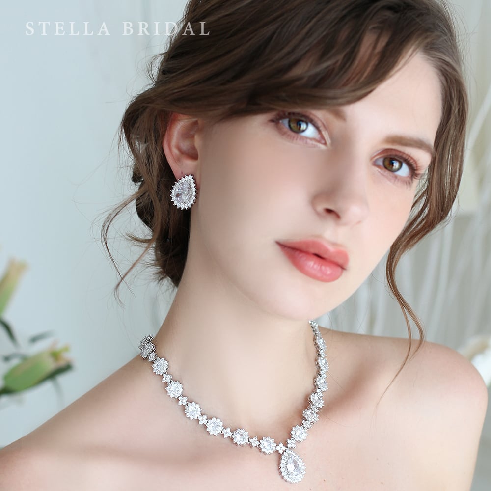 キュービックジルコニア ブライダルイヤリング&ピアス[Jewel キュービックジルコニア ブライダルイヤリング&ピアス[Jewel
