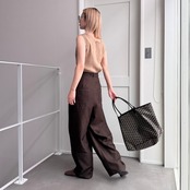 ヴィンテージライクリブtank/キャメル