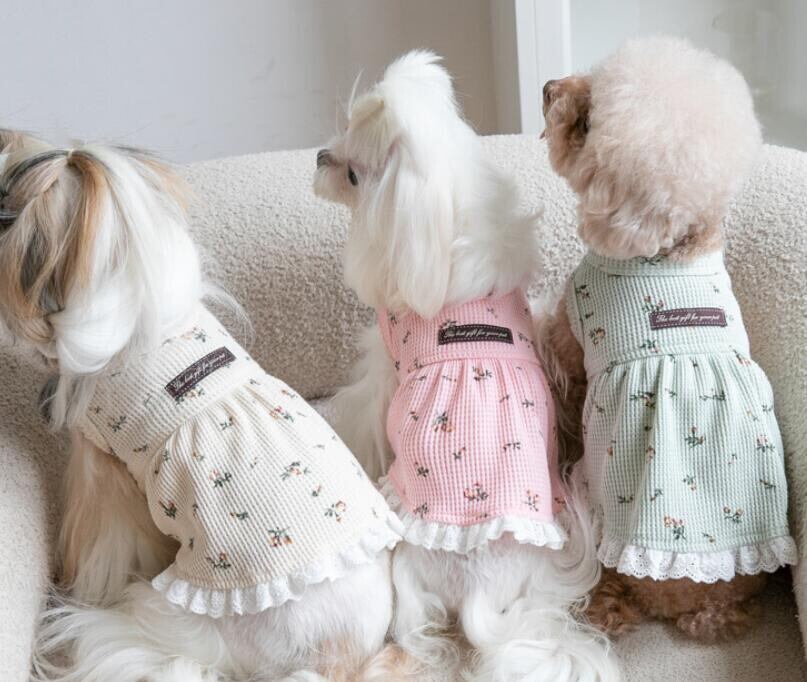 《予約》№1101832 ワッフルのお花ワンピ