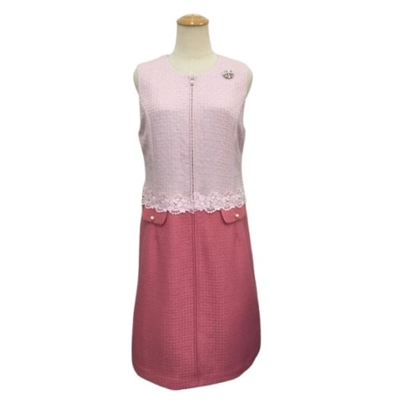 新品タグ付きスーパービューティー☆配色切替ウエストレース使いジャンパースカート スーパービューティー ジャンパースカート配色 切替 ウェストレース使