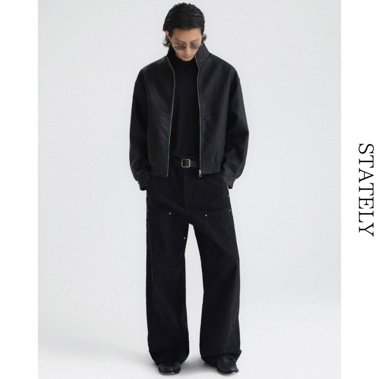 Stand Collar PU レザージャケット_O95・画像7