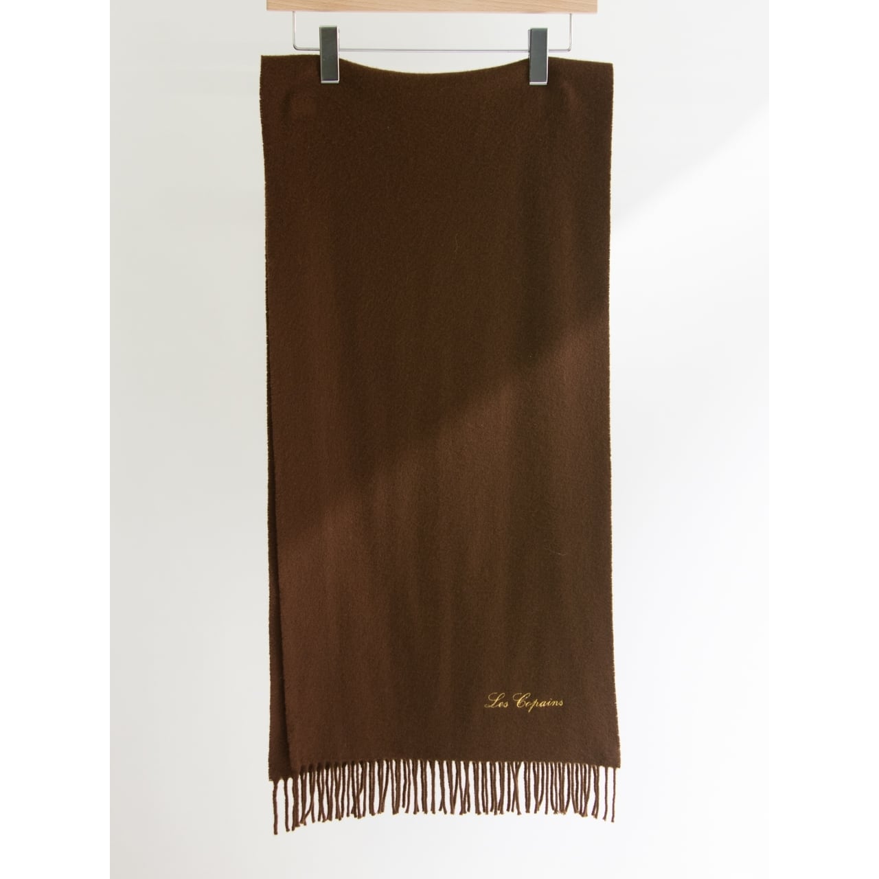【Les Copains】Made in Italy 100% Lambswool Fringe Scarf（レコパン イタリア製ラムズウールフリンジマフラー）