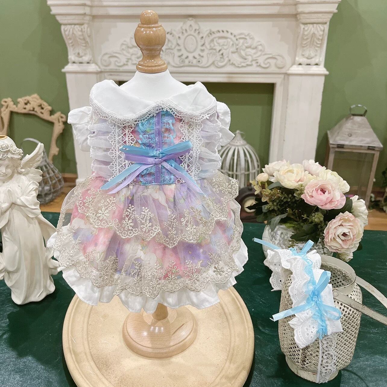 リボンレイヤードフリルワンピース 00248