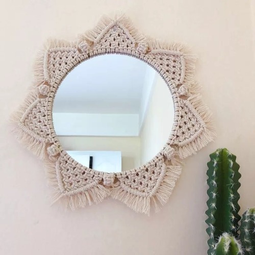 macrame star mirror tapestry 35cm タイプA