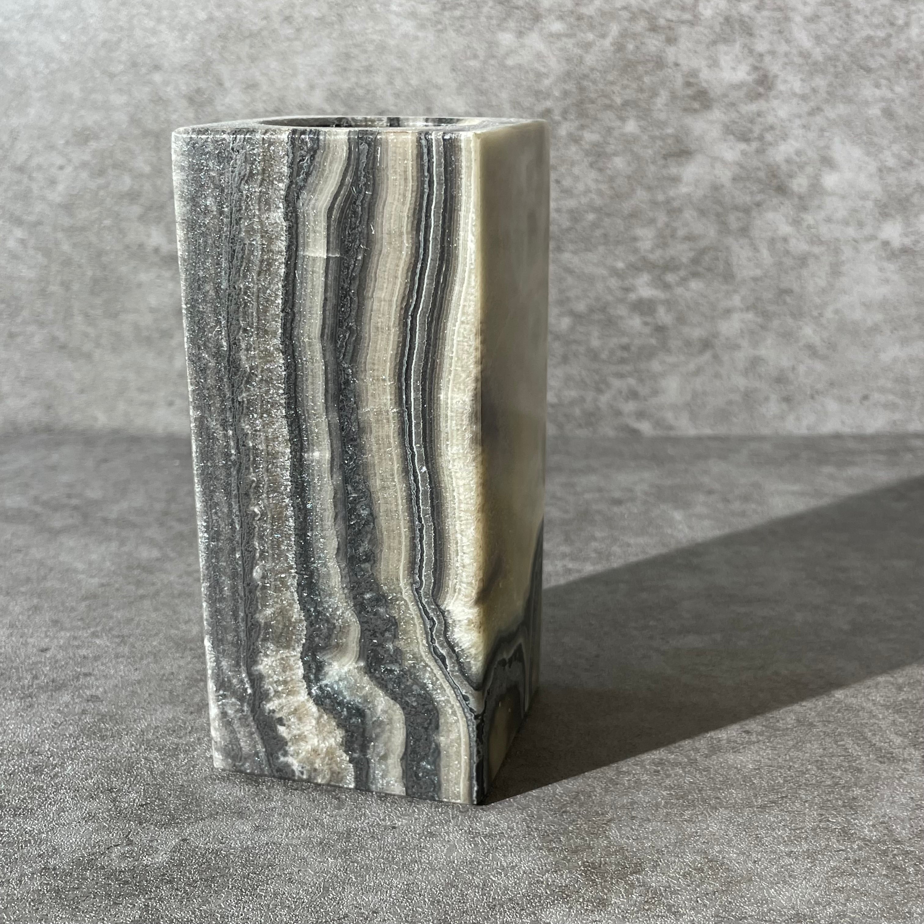 Zebra Stone ゼブラストーン|candle holder キャンドルホルダー|インテリア|天然石 パワーストーン 鉱物 gem stone