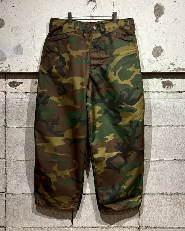 【Caka otto】Woodland Camouflage Pattern Nylon Ski Pants