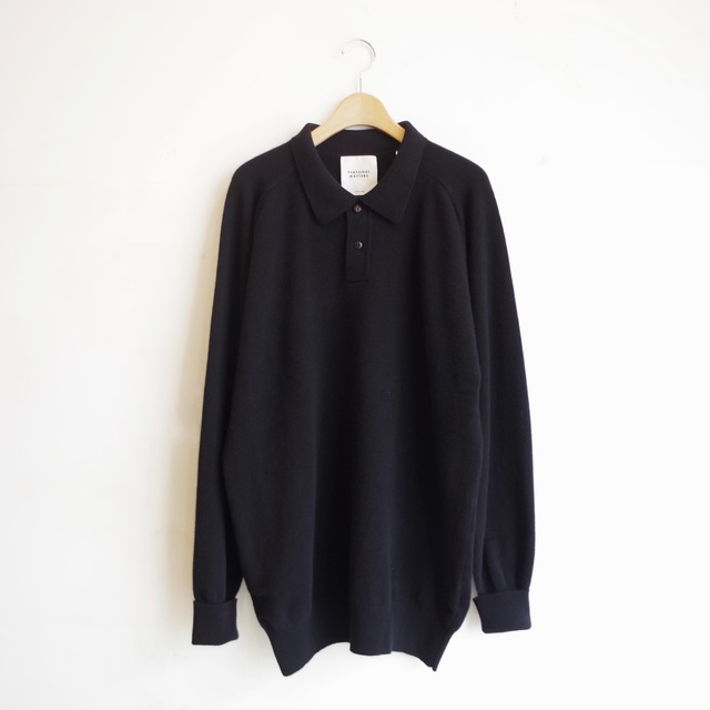 PERSONAL MATTERS PROJECT N°05 MERINO WOOL POLO NECK SWEATER  BLACK