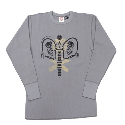 FREEWHEELERS(フリーホイーラーズ)〜"KNUCKLE BONES" on "AAF 90thBG 400thBSQ" THERMAL LONG SLEEVE SHIRT〜