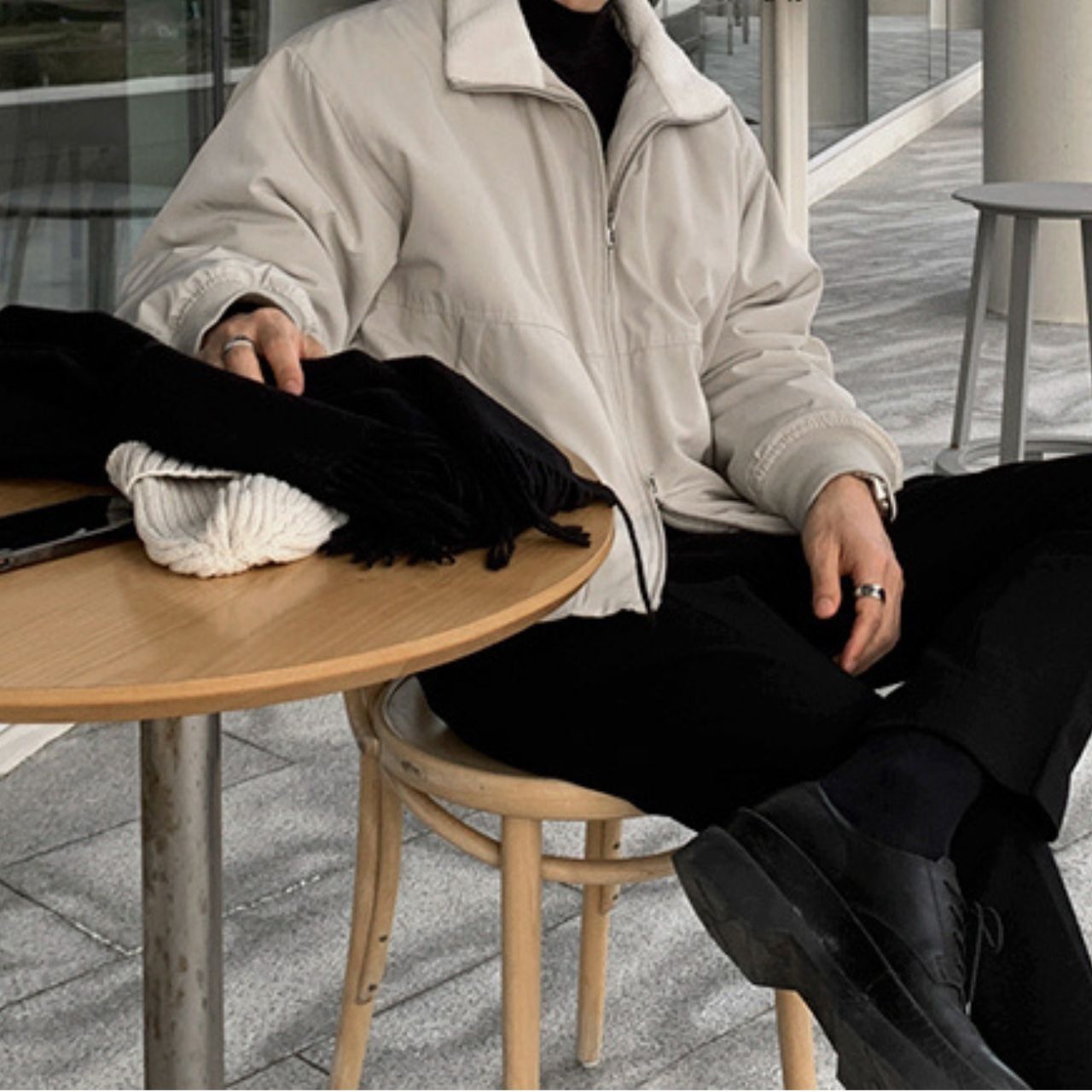 ダブルジップシンプルブルゾン　MT0080356