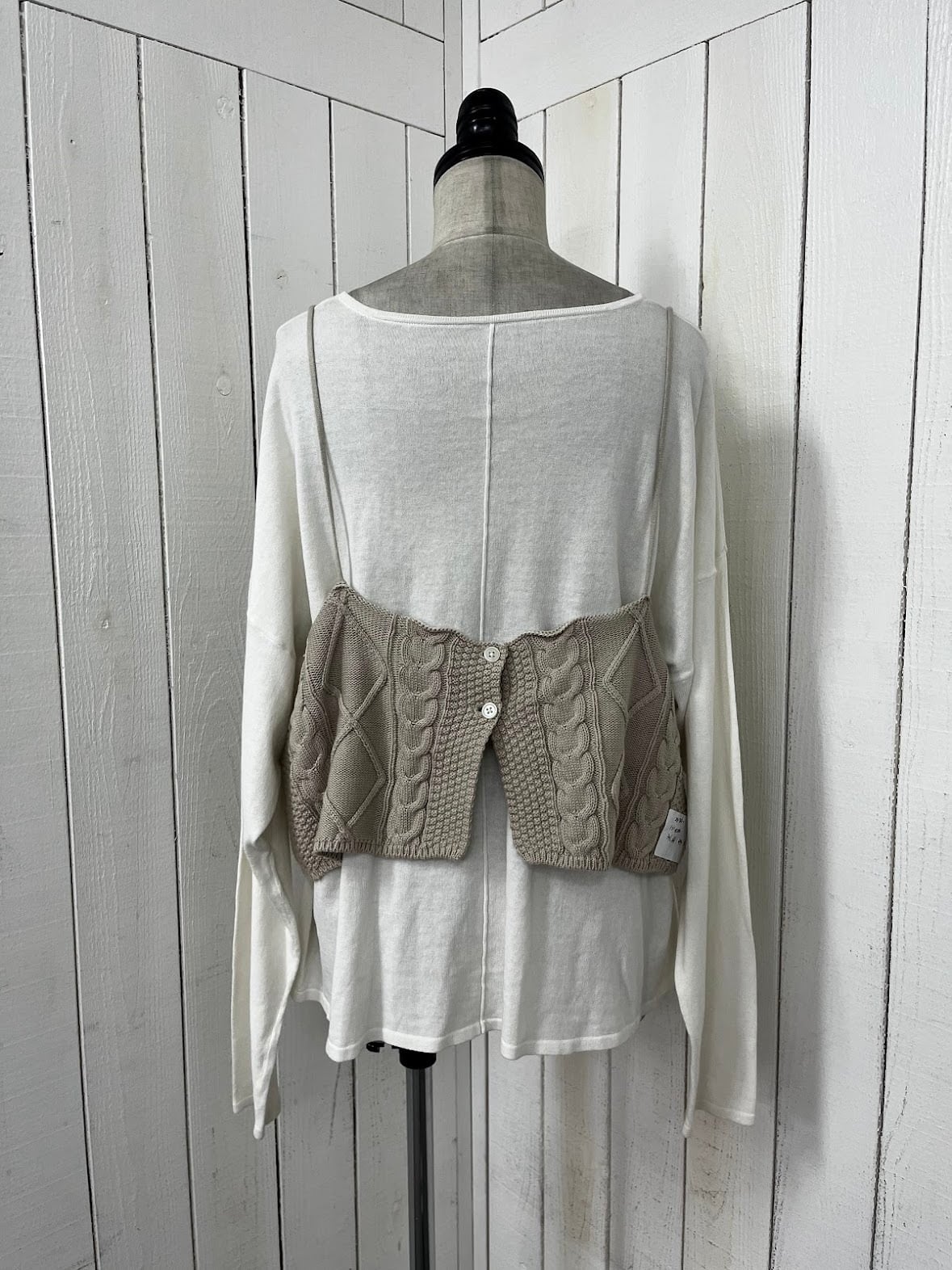 Flamingo firm 】ニットキャミソール（幾何学柄＆ケーブル柄