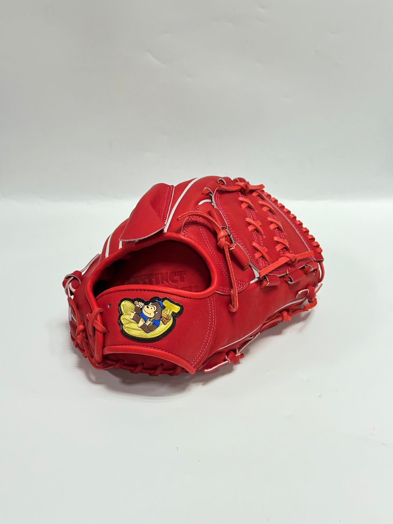 ごりら印の野球道具 限定硬式グラブ 高校野球対応 SKRー20型 右投げ用 レッドオレンジ×レッドオレンジ・画像2