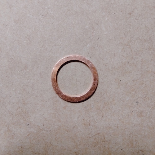 ワッシャー● フラット 3/8" ø22 x17 x1.5mm 銅製