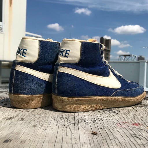 70's 80's NIKE BLAZER HI TOP ナイキ ブレザー スエード 青 ブルー