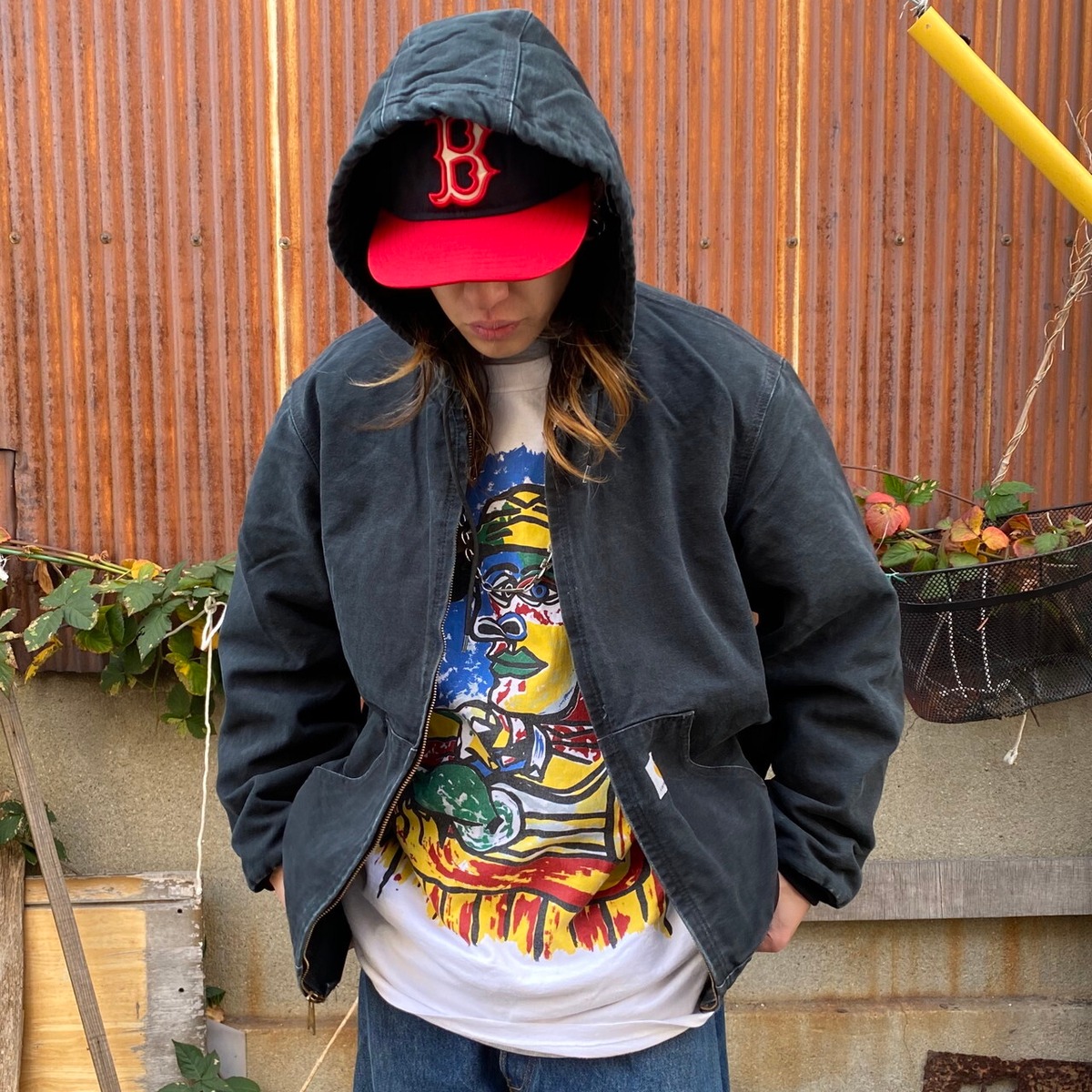 USA製 Carhartt カーハート アクティブジャケット メンズM 古着 ダック 