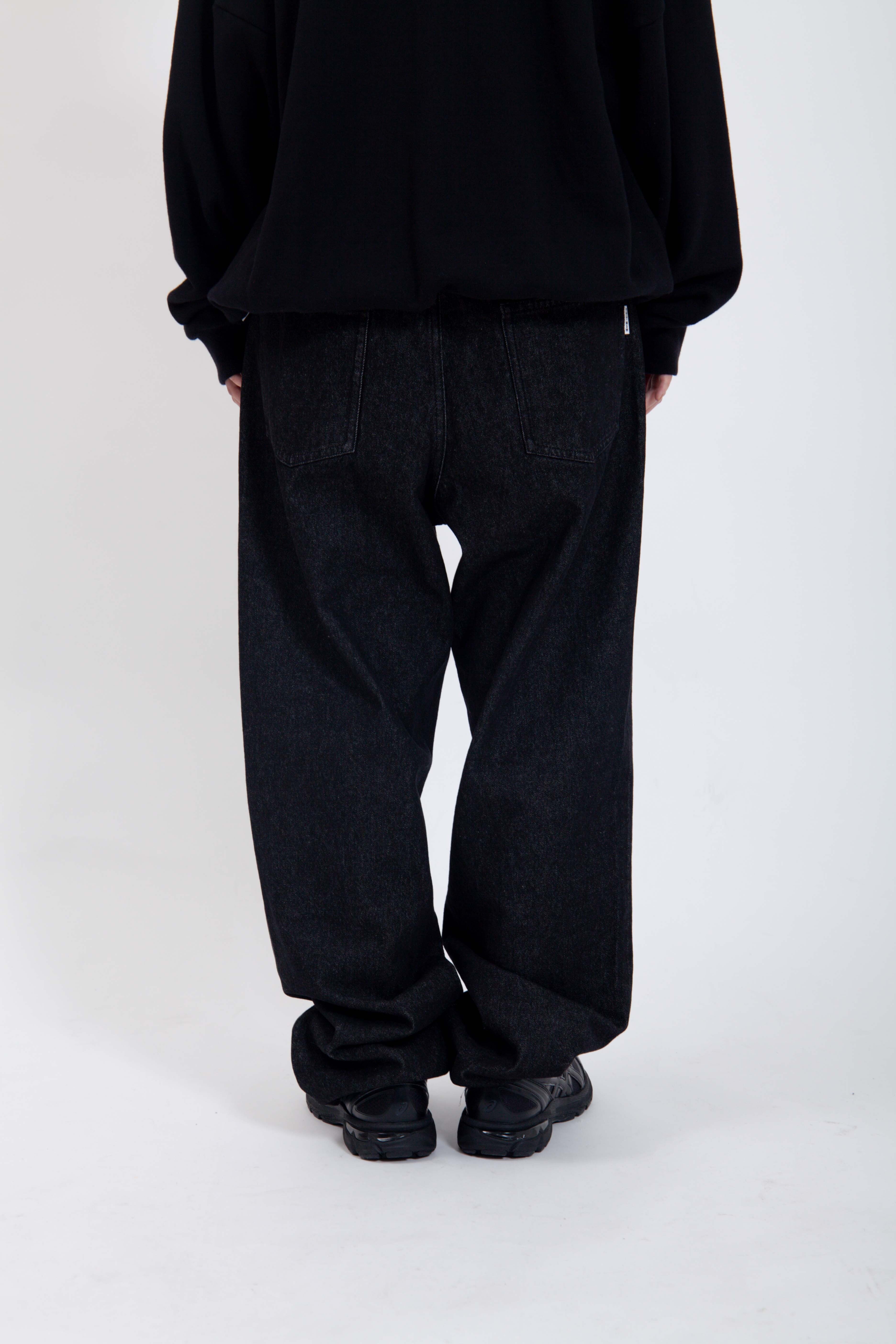 Denim straight pants (BLACK) | TTTMSW 